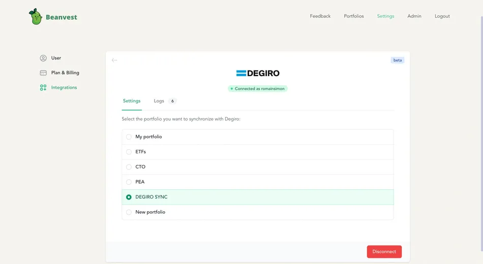 DEGIRO portfolio performance